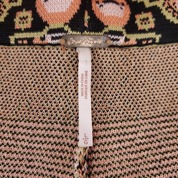 Free People Large Sun in the West Pants Black Magic Combo Boho Chic Wide Leg - Picture 8 of 12